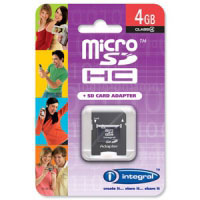Integral 4GB microSD + SD Adapter (INMSDH4G4V2)